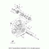 Схема узла: Заднее колесо Yamaha TW200