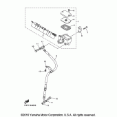Схема вузла: Передній гальмівний циліндр Yamaha XVS950 Bolt R-Spec
