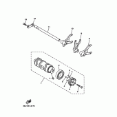 Схема узла: Копирный вал и Вилки Yamaha XVS1100 Drag Star Classic