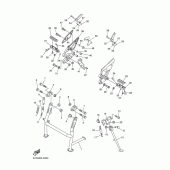 Схема узла: Подножки и Подставка Yamaha FZ6 FZ6 FAZER S2