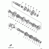 Схема узла: Трансмиссия Yamaha DT125 DT125R