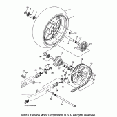 Схема вузла: Заднє колесо Yamaha XVS1300 Stryker Bullet Cowl Cruiser