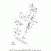 Схема вузла: Рульовий механізм Yamaha XV1700 Road Star Silverado