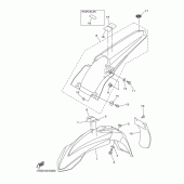 Схема вузла: Крило Yamaha YZ250 YZ250F