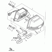 Схема вузла: Задній ліхтар (Стоп-сигнал) Yamaha XJ600 Diversion (S-TYPE)