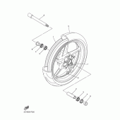 Схема вузла: Переднє колесо Yamaha FZ1 FZ1 FAZER (S-TYPE)