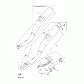 Схема вузла: Вихлопна система Yamaha WR400F