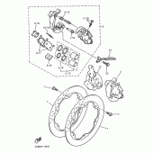 Схема вузла: Передній гальмівний супорт Yamaha XJ900 Diversion