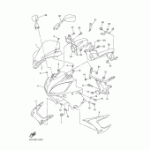 Схема узла: Облицовочные элементы 1 Yamaha FZ6 FZ6 FAZER S2
