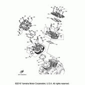 Схема вузла: Головка циліндра Yamaha XV1900 Raider