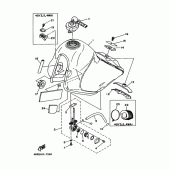 Схема вузла: Паливний бак Yamaha TT250R TT-R