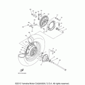 Схема вузла: Заднє колесо Yamaha XVS650 V-Star Custom