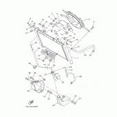 Схема вузла: Радіатор та Патрубок системи охолодження Yamaha MT09/ MTN850 MT-09
