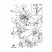 Схема вузла: Підніжки та Підставка Yamaha YP250 Majesty
