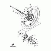 Схема вузла: Переднє колесо Yamaha TTR125 TT-R125