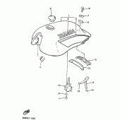 Схема вузла: Паливний бак Yamaha XJ600 Diversion (S-TYPE)