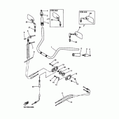 Схема вузла: Кермо та Тросики Yamaha XVZ1300 Royal Star Venture