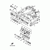 Схема узла: Задний рычаг и Подвеска Yamaha WR250 WR250Z