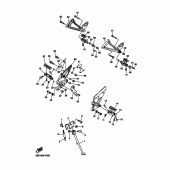 Схема вузла: Підніжки та Підставка Yamaha FZ6 FZ6-S2 (Naked)