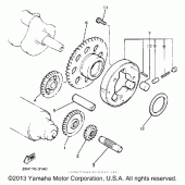Схема вузла: Привід стартера Yamaha XVZ1300 Venture Royale