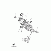 Схема узла: Задняя подвеска Yamaha XT660 XT660Z Tenere