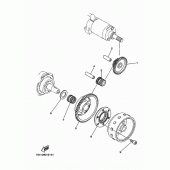 Схема узла: Привод стартера Yamaha YBR250