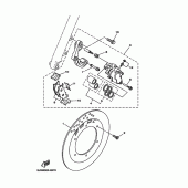 Схема вузла: Переднє гальмо Yamaha XV125 Virago