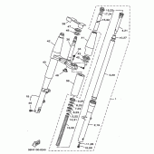 Схема вузла: Вилка передньої осі Yamaha XVS650 Drag Star Classic