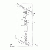 Схема вузла: Задня підвіска Yamaha YZ250 YZ250F