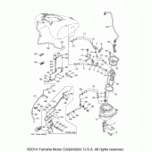 Схема вузла: Паливний бак (2) Yamaha XV1900 Raider