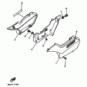 Схема узла: Боковая крышка Yamaha TW200