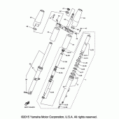Схема вузла: Вилка передньої осі Yamaha XVS950 V-Star