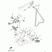 Схема узла: Подножки и Подставка Yamaha YZ250 YZ250