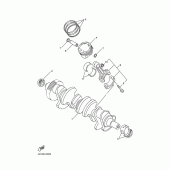 Схема узла: Коленчатый вал и Поршень Yamaha YZF-R1 R1