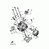 Схема вузла: Головка циліндра Yamaha TTR225 TT-R225