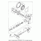 Схема узла: Вал приводной и редуктор Yamaha XVZ1300 Venture Royale