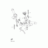 Схема узла: Пульт управления рулевой и Рычаг Yamaha XJ600 Diversion (S-TYPE)