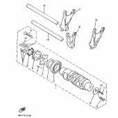 Схема узла: Копирный вал и Вилки Yamaha VMX12 V-MAX