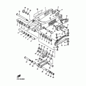 Схема вузла: Задній важіль та підвіска Yamaha WR250 WR250F