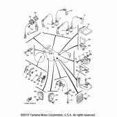 Схема вузла: Электрооборудование 1 Yamaha XV1900 Raider