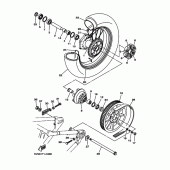 Схема вузла: Заднє колесо Yamaha XV1700 Road Star
