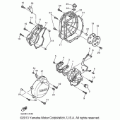 Схема вузла: Кришки картера (1) Yamaha YZF600R Thundercat