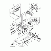Схема узла: Задний фонарь (Стоп-сигнал) Yamaha XV1700 Road Star Warrior