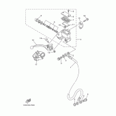 Схема узла: Передний тормозной цилиндр Yamaha YZ250 YZ250