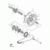 Схема вузла: Заднє колесо Yamaha YZF-R1 R1