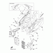 Схема вузла: Бічна кришка Yamaha YZ450F YZ450F