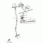 Схема узла: Передний тормозной цилиндр Yamaha XV250 Virago