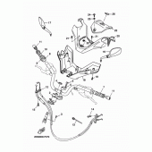 Схема вузла: Кермо та Тросики Yamaha YP250 X-MAX
