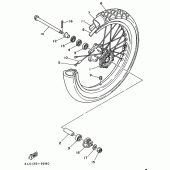 Схема узла: Переднее колесо Yamaha XTZ750 Super Tenere