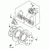 Схема вузла: Переднє гальмо Yamaha XVZ1300 Royal Star